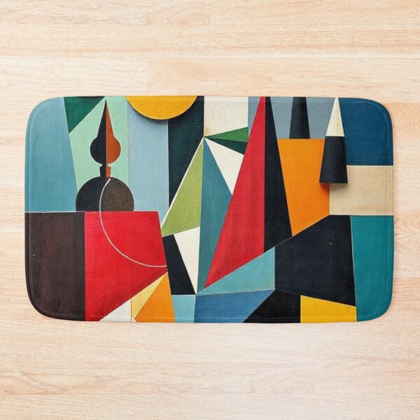 Item preview, Multicolor Cubist Illustration | Abstract Triangles and Circles designed and sold by RAISC.