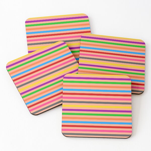 Item preview, Rainbow Colorful Stripes Lines Pattern - Orange  designed and sold by PatternTitan.