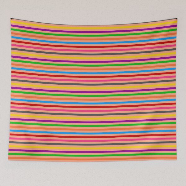 Item preview, Rainbow Colorful Stripes Lines Pattern - Orange  designed and sold by PatternTitan.