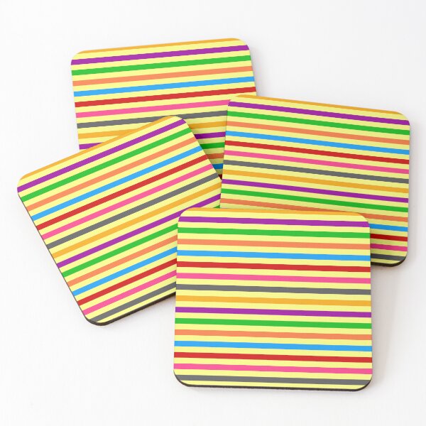 Item preview,  Rainbow Colorful Stripes Lines Pattern - Yellow  designed and sold by PatternTitan.