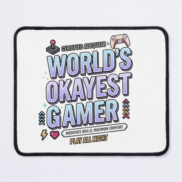Item preview, World's Okayest Gamer - Funny Retro Gaming Design designed and sold by Zack's Digital Threads.