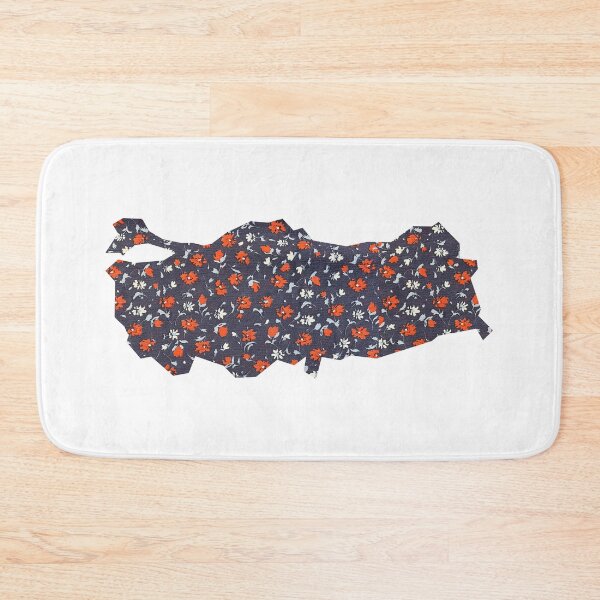 Artikelvorschau, Türkei-Karte mit Blumenmuster entworfen und verkauft von Öpproved.