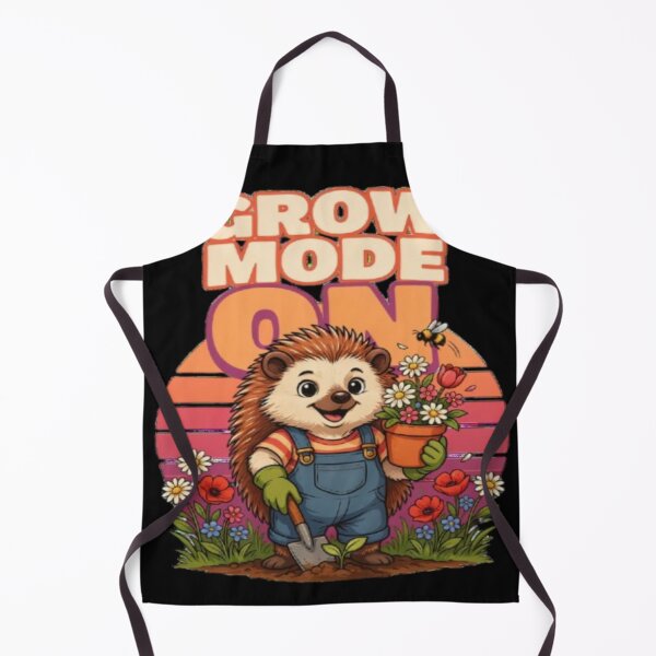 Item preview, Grow Mode On Hedgehog Gardening Illustration designed and sold by DailySparks.