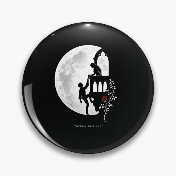 Item preview, Arise Fair Sun Romeo and Juliet Silhouette Moon Graphic designed and sold by Fenay Designs.