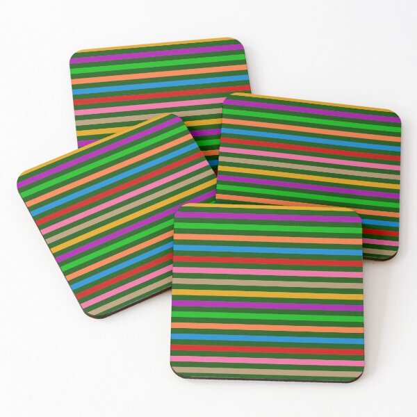 Item preview,  Rainbow Colorful Stripes Lines Pattern - Green  designed and sold by PatternTitan.