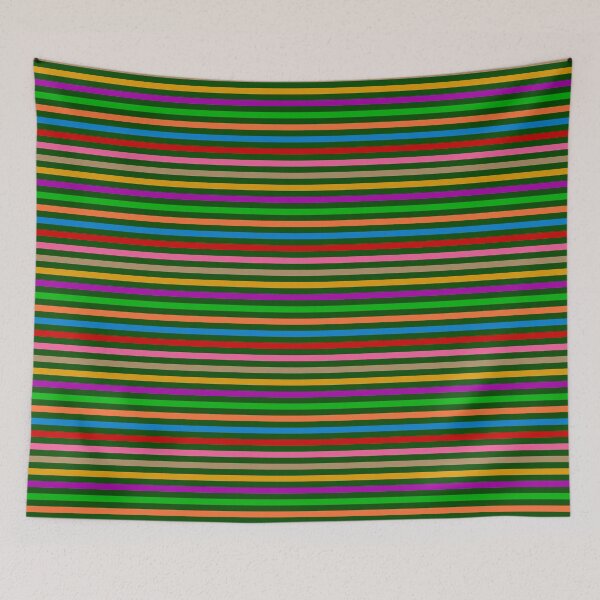 Item preview,  Rainbow Colorful Stripes Lines Pattern - Green  designed and sold by PatternTitan.