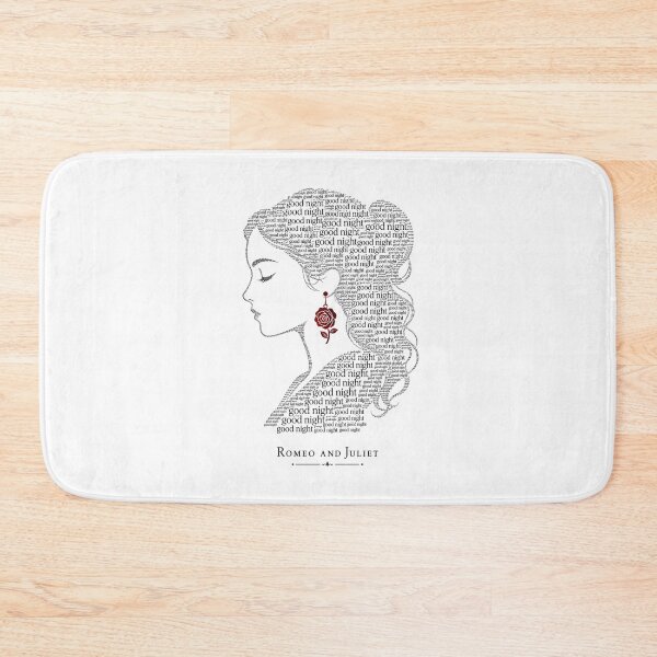 Item preview, Juliet Good Night Typography Silhouette Portrait Art designed and sold by Fenay Designs.