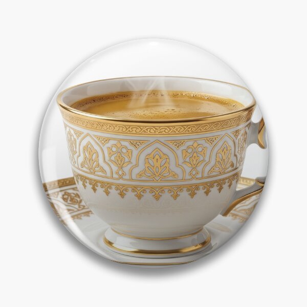 Item preview, Authentic Arabian Qahwa Elegant Gold Accent Art designed and sold by BrewChef.