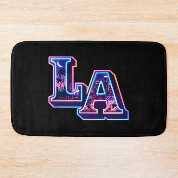 Item preview, LA Neon Skyline with Palm Trees, Ferris Wheel and Downtown City Lights designed and sold by Fantabulous.