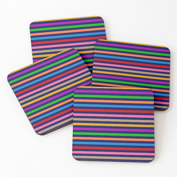 Item preview,   Rainbow Colorful Stripes Lines Pattern - Blue  designed and sold by PatternTitan.
