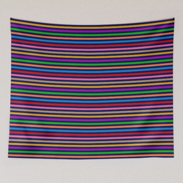 Item preview,   Rainbow Colorful Stripes Lines Pattern - Blue  designed and sold by PatternTitan.