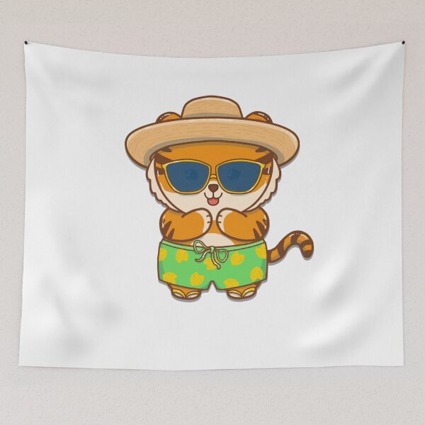 Item preview, Cute Tiger Wearing Sunglasses designed and sold by Hello-Cuties.