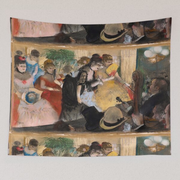 Item preview, Cafe Concert Parisian Evening Pastel Scene designed and sold by artofuniverse.