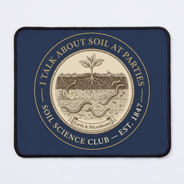 Item preview, I Talk About Soil At Parties Soil Science Badge designed and sold by CalmCapy Co.