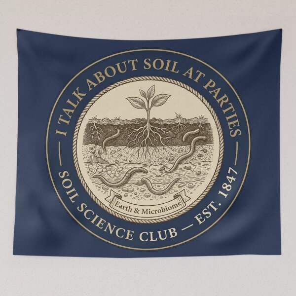 Item preview, I Talk About Soil At Parties Soil Science Badge designed and sold by CalmCapy Co.