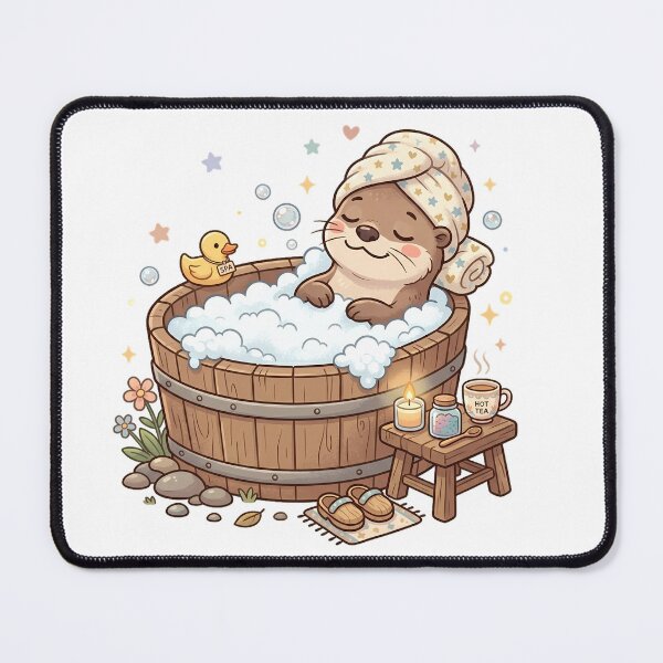 Item preview, Cute Otter Bubble Bath designed and sold by MzulhilmiZam.