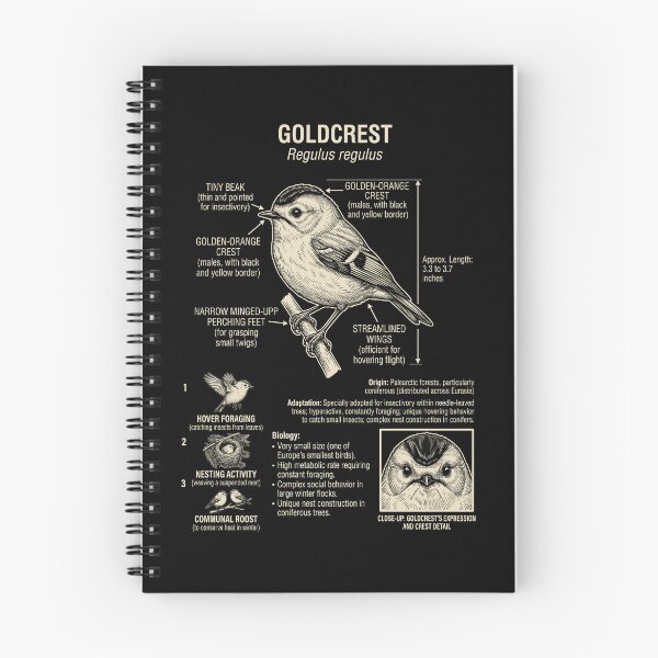 Item preview, Goldcrest Scientific Anatomy Ornithology Animal Lover designed and sold by Kimberley King Art  King Art.