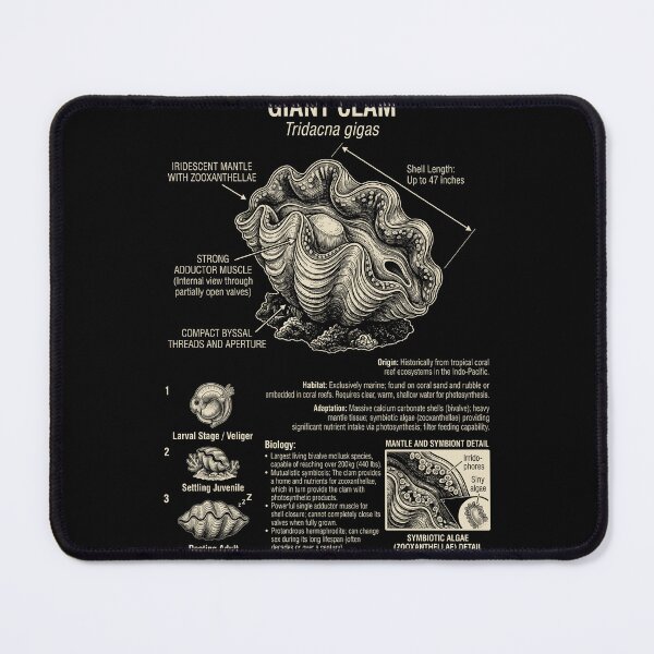 Item preview, Giant Clam Scientific Anatomy Biology Animal Lover designed and sold by Kimberley King Art  King Art.