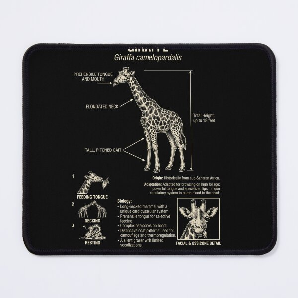 Item preview, Giraffe Scientific Anatomy Biology Animal Lover designed and sold by Kimberley King Art  King Art.