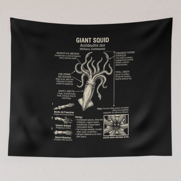 Item preview, Giant Squid Scientific Anatomy Biology Animal Lover designed and sold by Kimberley King Art  King Art.