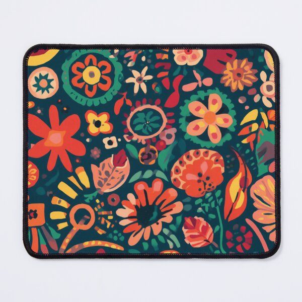 Item preview, Maximalist Folk Garden Pattern – Vibrant Floral Nature Illustration designed and sold by My Gluten Free Life UK.