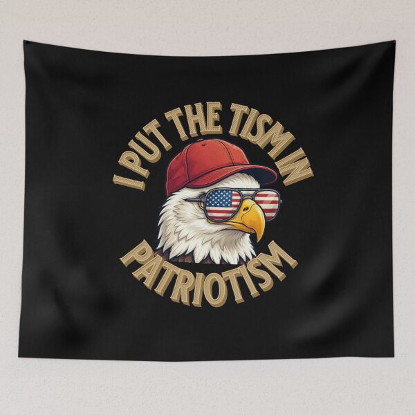 Item preview, I Put The Tism in Patriotism Athletic Eagle designed and sold by TheEndDesign.