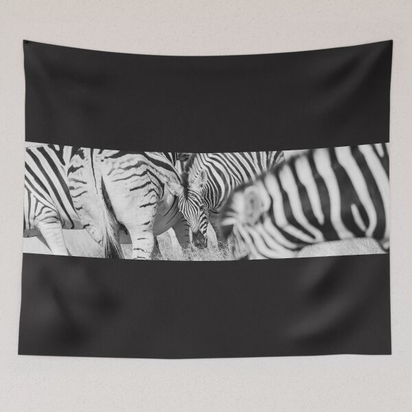Item preview, Zebra herd oblong black and white stripe full frame. designed and sold by Brian Scantlebury.