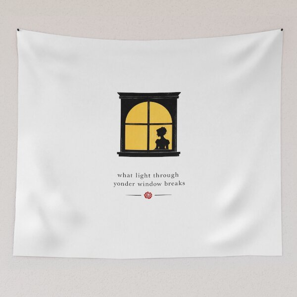Item preview, What Light Through Yonder Window Breaks Juliet Silhouette Art designed and sold by Fenay Designs.