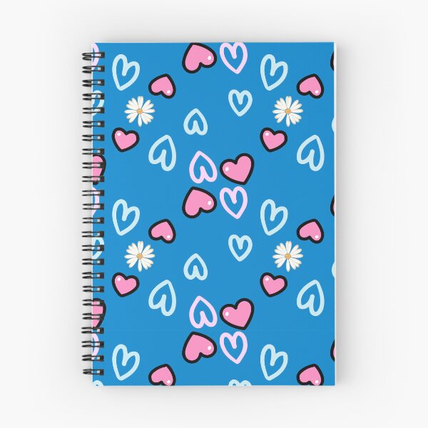 Item preview, Sweet Heart & Daisy Doodle Pattern in Electric Blue designed and sold by SeJaa.