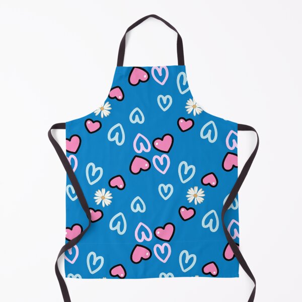 Item preview, Sweet Heart & Daisy Doodle Pattern in Electric Blue designed and sold by SeJaa.
