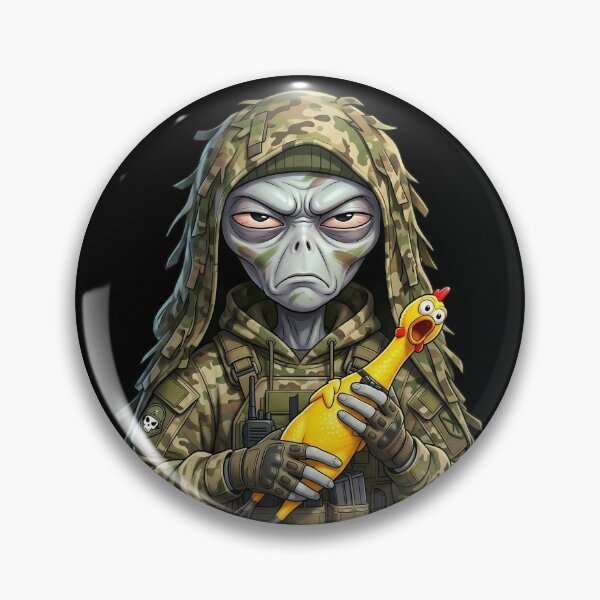 Item preview, Alien Sniper Camouflage with Rubber Chicken designed and sold by Sunkhung.