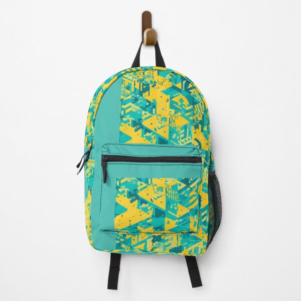 Item preview, Abstract Geometric Triangle Pattern – Modern Teal & Yellow Design designed and sold by My Gluten Free Life UK.