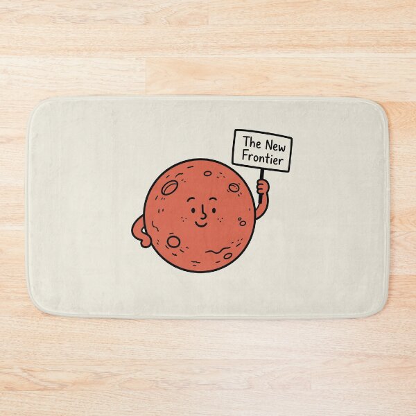 Item preview, Cute Mars Planet Holding The New Frontier Sign Minimal Space Design designed and sold by American Spirit.