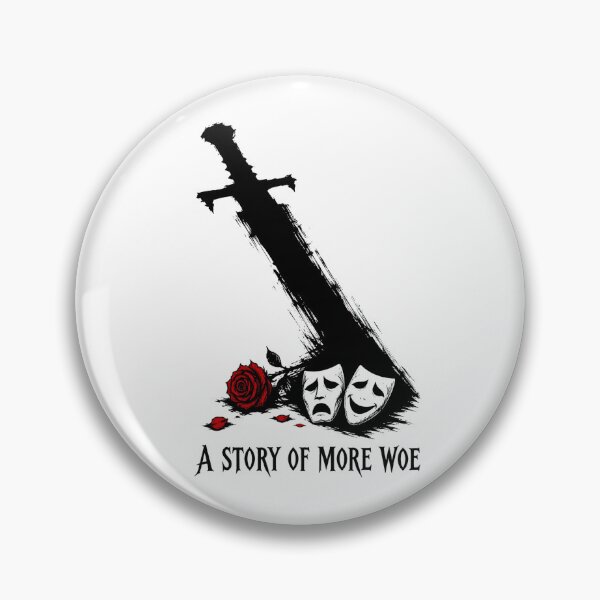 Item preview, A Story of More Woe Sword and Drama Masks Gothic Art designed and sold by Fenay Designs.