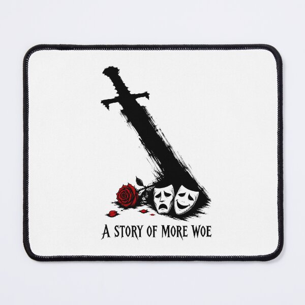 Item preview, A Story of More Woe Sword and Drama Masks Gothic Art designed and sold by Fenay Designs.
