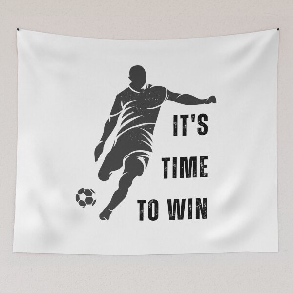 Item preview, It's Time To Win Soccer Player T-Shirt Football Motivational Gift Grunge Tee designed and sold by oonproducts.