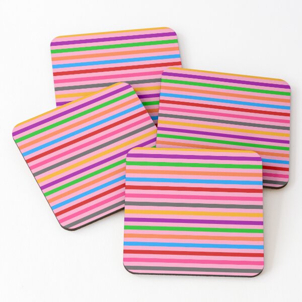 Item preview, Rainbow Colorful Stripes Lines Pattern - Pink  designed and sold by PatternTitan.