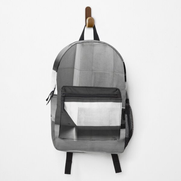 Item preview, Silhouette of a Man Observing a Concrete Structure | Minimalist Urban Art designed and sold by RAISC.