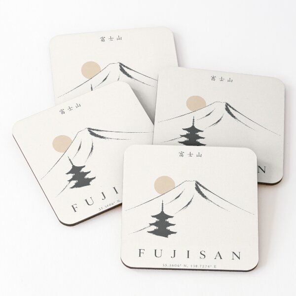 Item preview, Fujisan Mount Fuji Minimalist Japanese Landscape Design designed and sold by Shabrinox.