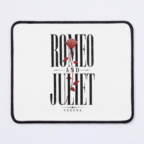 Item preview, Romeo and Juliet Verona Distressed Typographic Rose Art designed and sold by Fenay Designs.