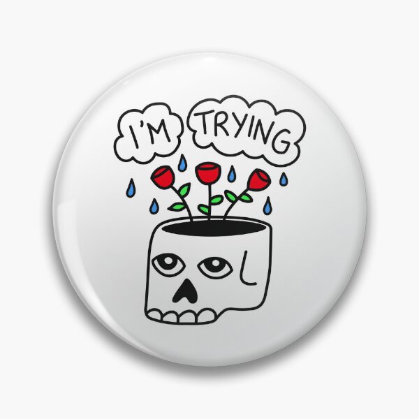 Item preview, I'm Trying - Skull Flower Growth designed and sold by Zerhof.