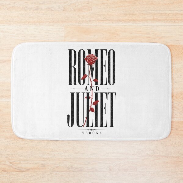 Item preview, Romeo and Juliet Verona Distressed Typographic Rose Art designed and sold by Fenay Designs.