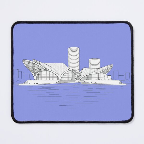 Item preview, Zhuhai Civic Art Center – Black & White Architectural Line Art designed and sold by SiseonStudio.