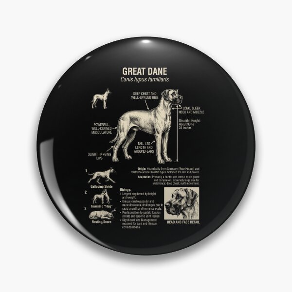 Item preview, Great Dane Scientific Anatomy Biology Dog Lover designed and sold by Kimberley King Art  King Art.