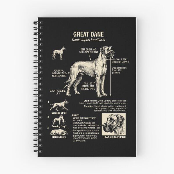 Item preview, Great Dane Scientific Anatomy Biology Dog Lover designed and sold by Kimberley King Art  King Art.