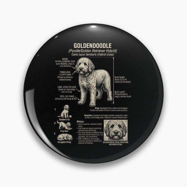 Item preview, Goldendoodle Scientific Anatomy Biology Dog Lover designed and sold by Kimberley King Art  King Art.