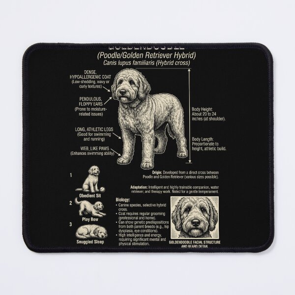 Item preview, Goldendoodle Scientific Anatomy Biology Dog Lover designed and sold by Kimberley King Art  King Art.