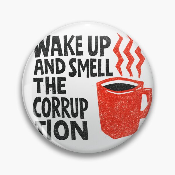Item preview, Wake Up and Smell the Corruption - Anti Trump Linocut designed and sold by Hope & Riot.