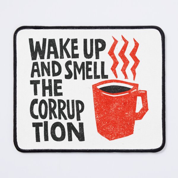 Item preview, Wake Up and Smell the Corruption - Anti Trump Linocut designed and sold by Hope & Riot.
