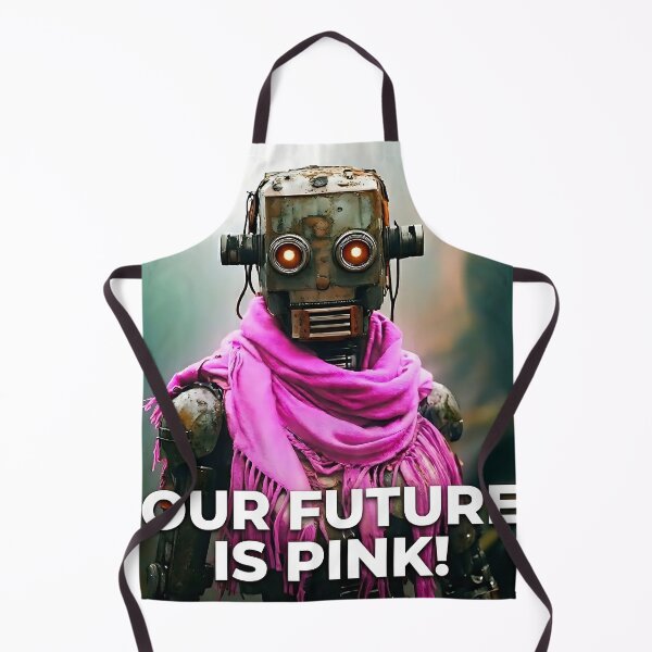 Item preview, Our Future Is Pink. ROBOT PORTRAIT designed and sold by ToxicInkArt.